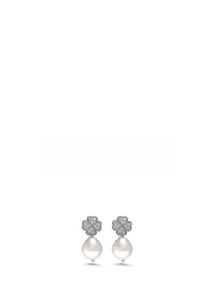 No.2 Carla İnci Taşlı Kadın Gümüş Küpe