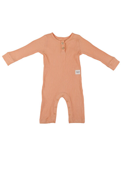 Somon Fitilli Uzun Kollu Unisex Bebek Tulum
