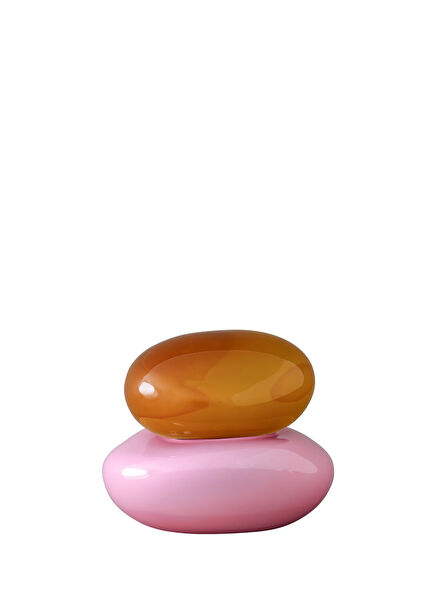 Bonbonniere Pembe Turuncu Cam Obje