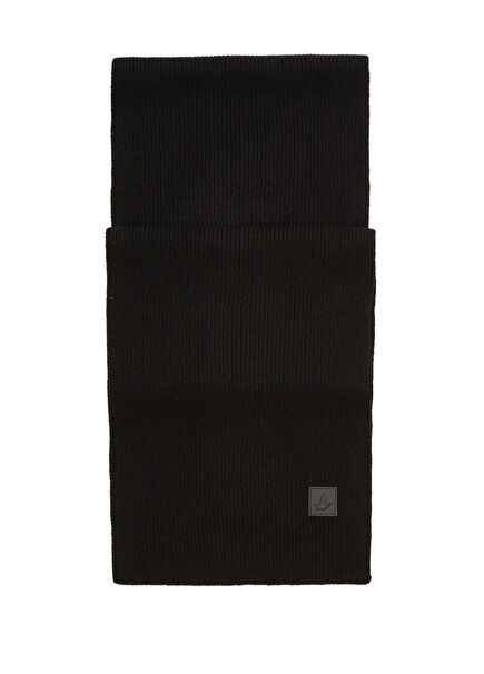 Black Men's Cashmere Wool Blend Scarf