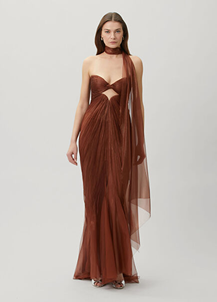 Rachel Brown Maxi Silk Evening Dress