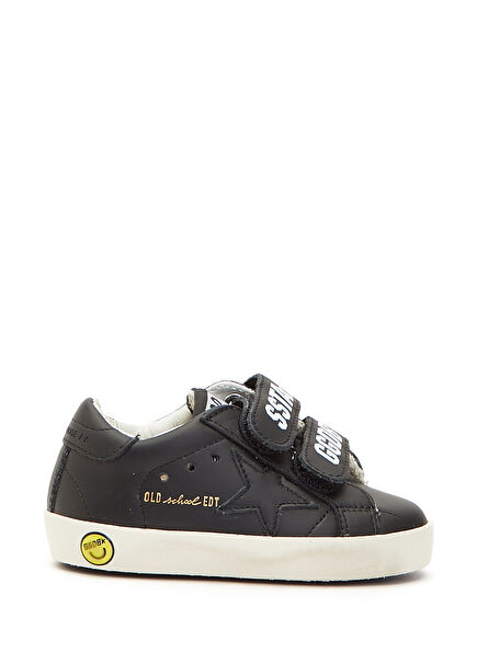 Old School EDT Siyah Unisex Çocuk Deri Sneaker