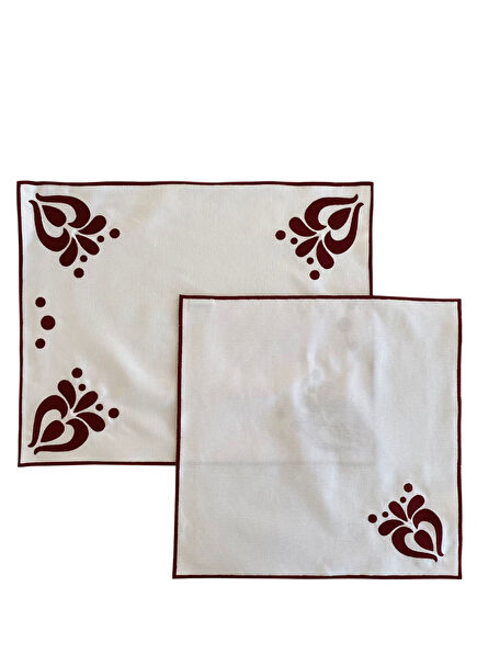 Melanie White Bordeaux Embroidered 2-Piece Set