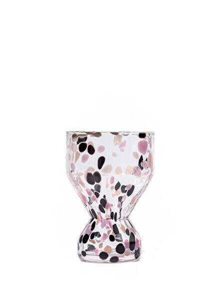 Pink Cosmic Black Pink Set of 2 Crystal Glasses