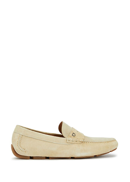 Beige Men's Leather Driver
