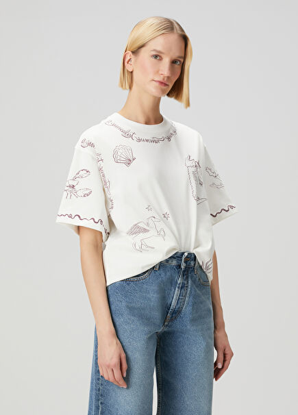 Sammy Beyaz Baskılı T-shirt