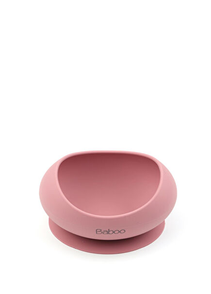 Silicone Vacuum Pink Baby Bowl