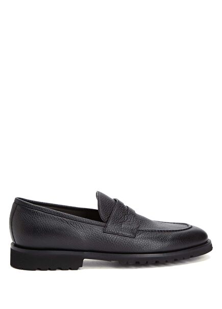 Black Men's Leather Loafer