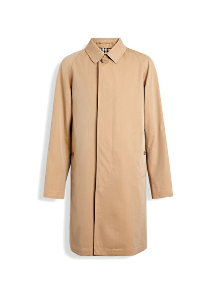 Mid Length Lightweight Camden Car Beige Regular Fit Men's Trench Coat