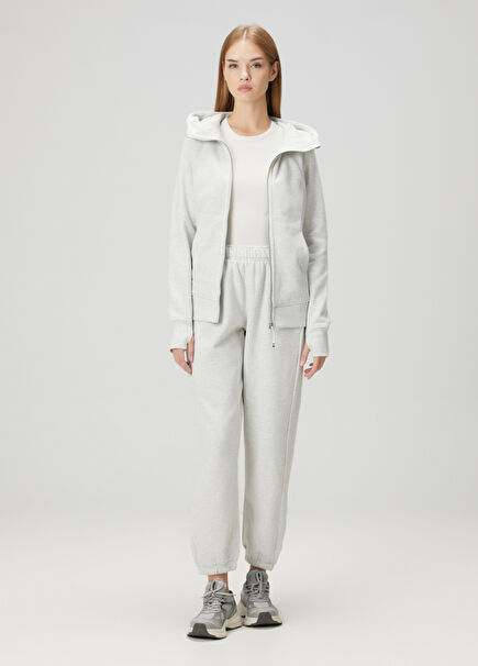 Scuba Mid Rise Oversize Light Grey Sweatpants