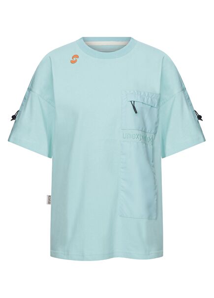 Zu Regular Fit Mint Cep Detaylı T-shirt
