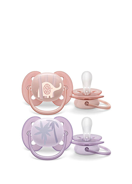 Ultra Soft 0-6 Months 2-Pack Baby Girl Pacifier
