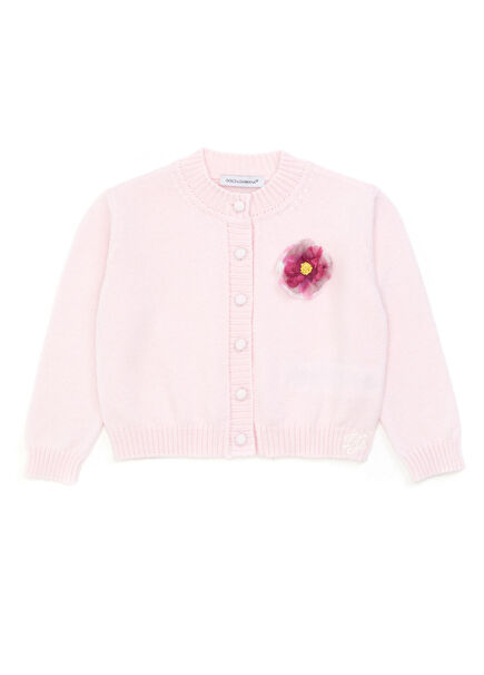 Pink Baby Girl Wool Cardigan