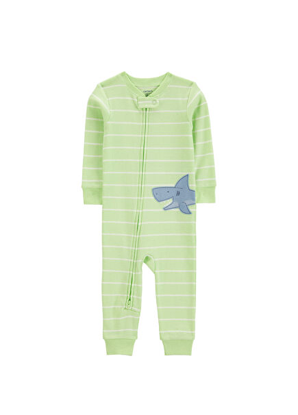 Desenli Pamuklu Uzun Kollu Erkek Çocuk Uyku Tulumu