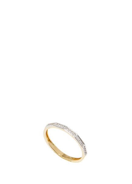 Pırlanta Detaylı Kadın Altın Yüzük