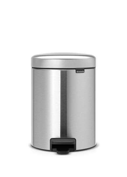Newicon Fpp Matte Steel Metal Trash Can