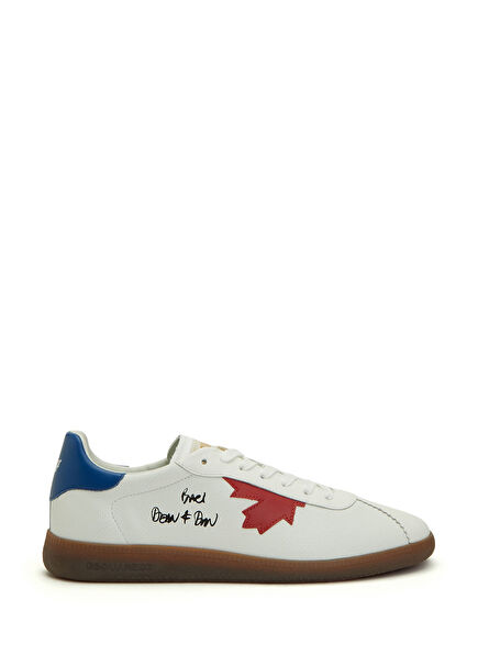 Beyaz Erkek Deri Sneaker