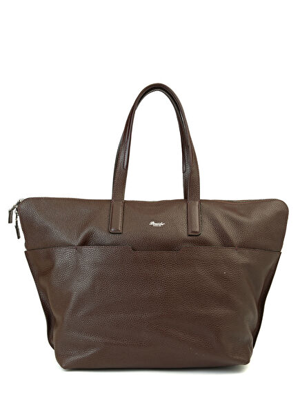 Saddle Tote Brown Men's Leather Bag