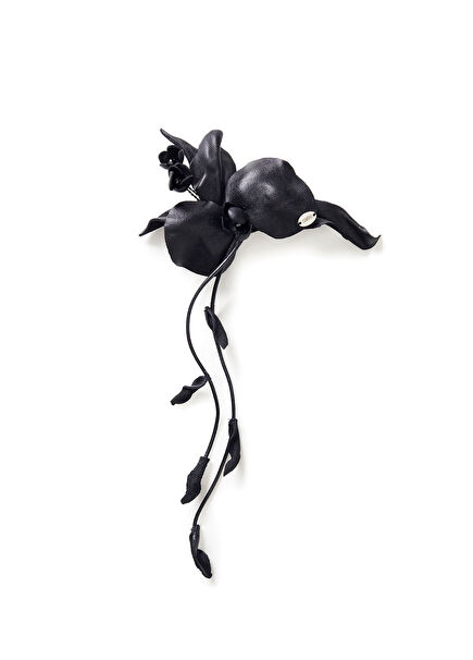 Soho Orchid Siyah Deri Kadın Saç Aksesuarı