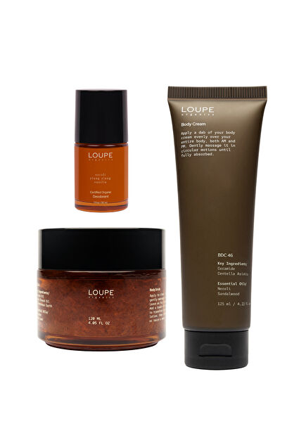 Body Scrub 120 ml + Body Cream 125 ml + Deodorant 30 ml Vücut Bakım Seti