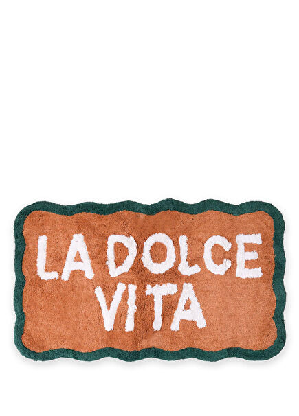 La Dolce Vita Renkli Pamuklu Banyo Paspası 60 x 100 cm