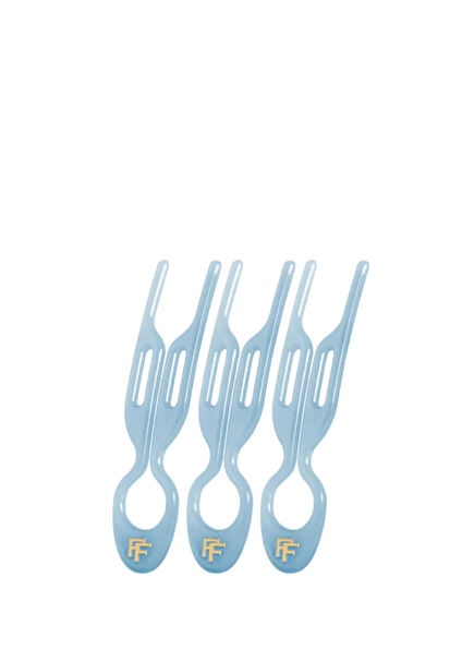 Nº 1 Hairpin Sky Blue 3'lü Kadın Saç Tokası