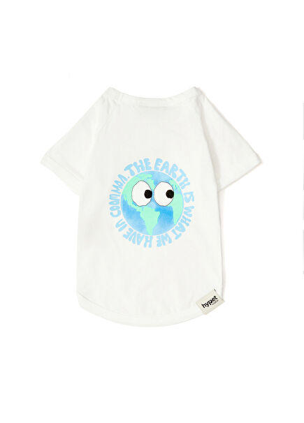 Earth Tee Cotton White Dog T-shirt