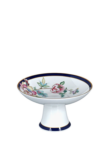 Elysia Bone Desenli Porselen Ayakli Sunum Kasesi