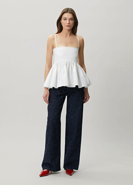 Nimes Large Lacivert Jean Pantolon