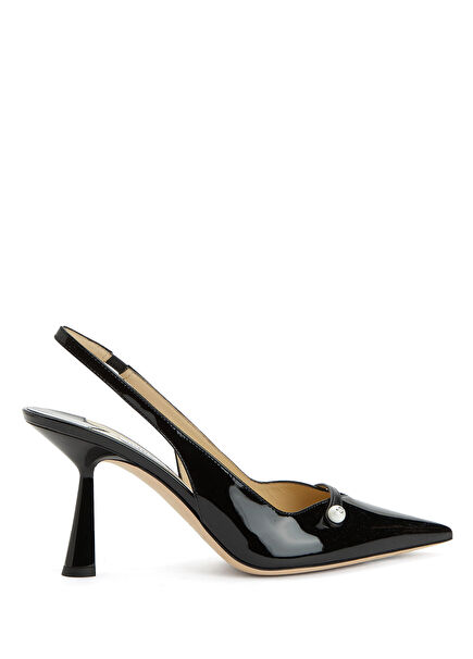Amita Black Patent Leather Heels