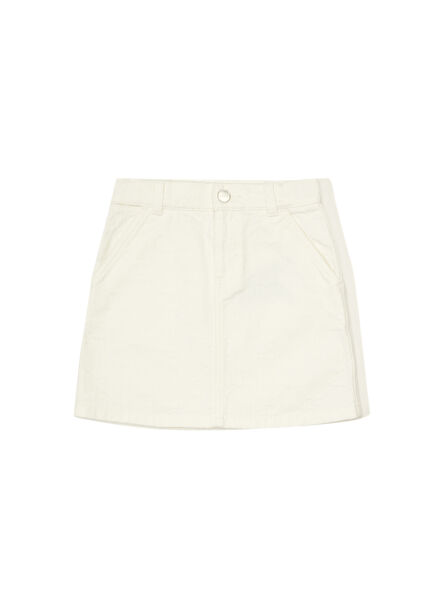 Beyaz Logo Detaylı Kız Çocuk Etek