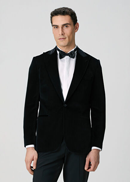 Siyah Kadife Takım Elbise