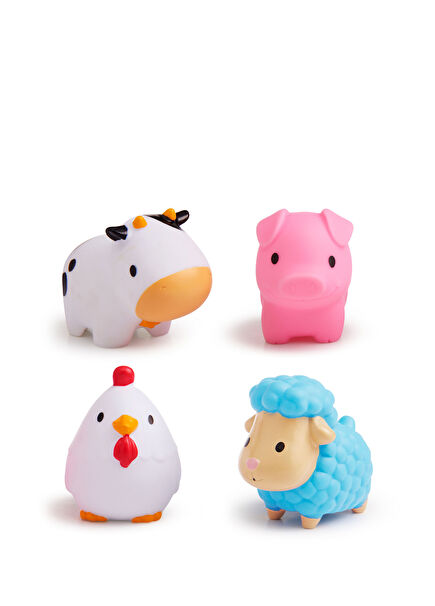 4-Piece Farm Animals Bath Squirters