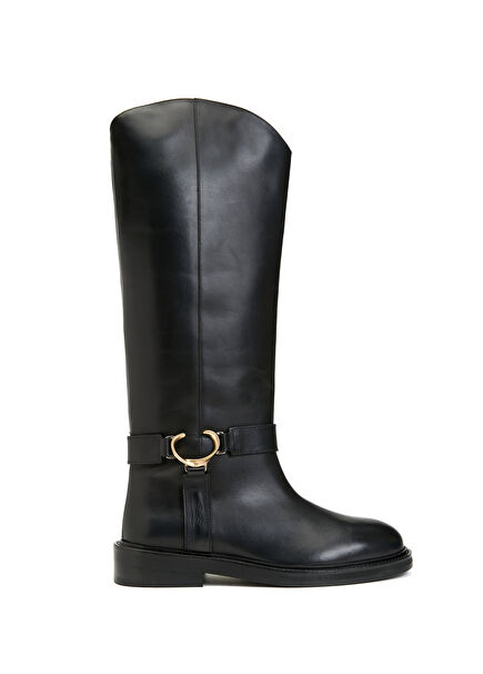 Black Womens Leather Boots