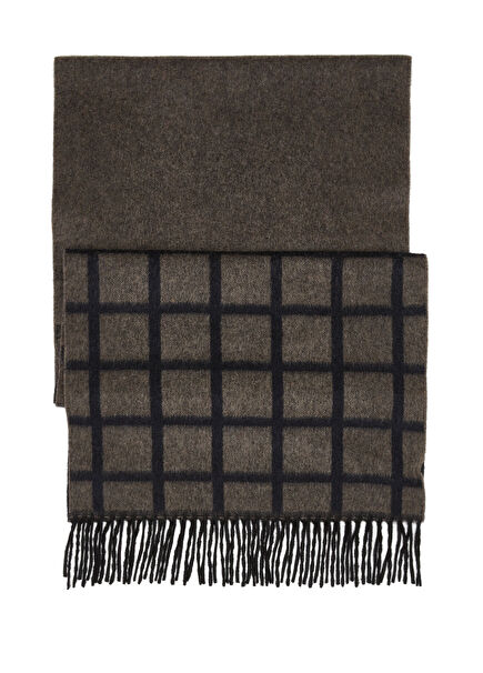 Brown Black Men's Cashmere Scarf