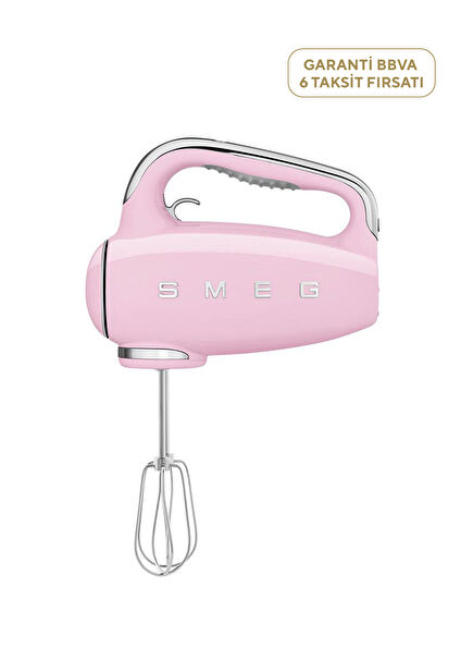 HMF01PKEU 50's Style Retro Pembe El Mikseri