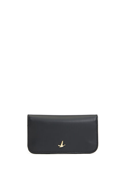 Black Womens Leather Card Holder
