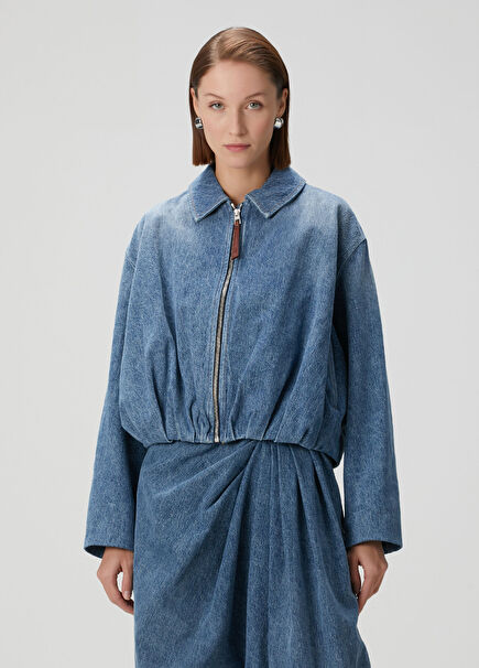 Mavi Drapeli Denim Ceket
