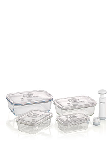 Vakuboxx Plastic Square Vacuum Storage Container Set