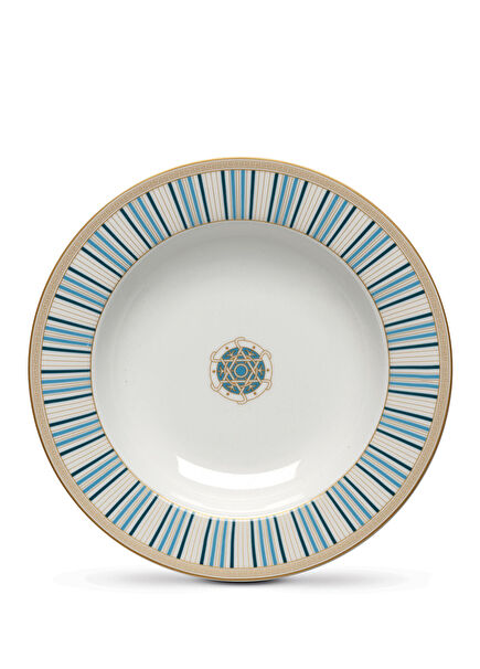 Liberty Geometrik Desenli Porselen Yemek Tabağı 21 cm