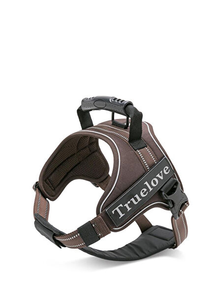 Brown Chest Harness with Soft Sponge in Flexible Oxford Fabric