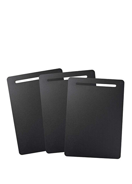 Black Silicone 3-Piece Cutting Board Set