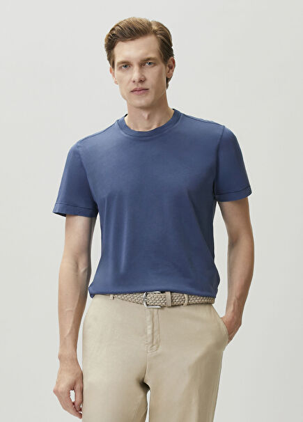 Koyu Mavi Basic T-shirt