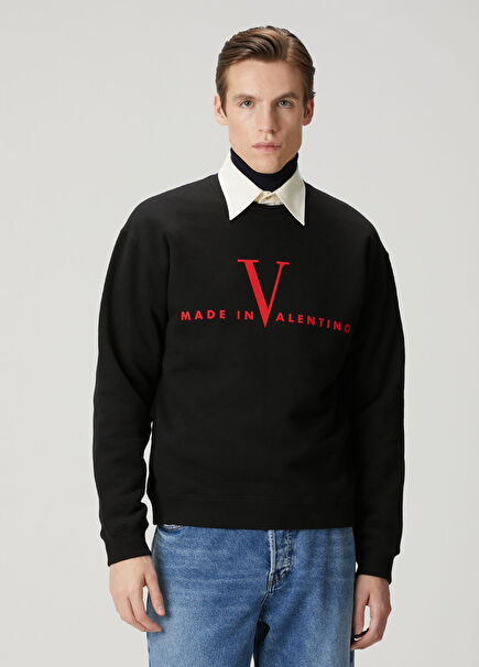 Black Logo Printed Sweatshirt