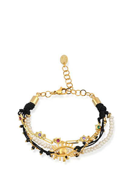 Gypsy Pearl Women's Gold Plated Bracelet