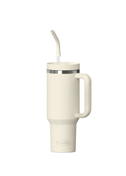 Beige Steel Tumbler Thermos 1200 ml