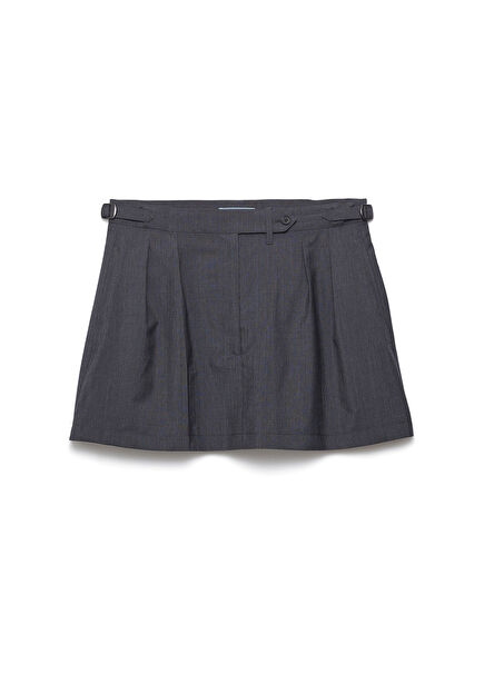 Mohair Gray Women's Mini Skirt