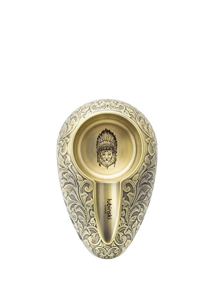 Yeni Seri Lion İşleme Gold Metal Tekli Puro Küllüğü