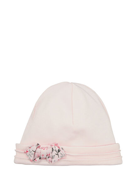 Pink Baby Girl Floral Bonnet