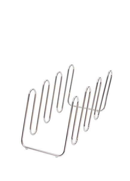 Snake Decorative Silver Metal Magazine Holder